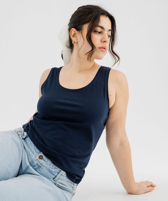 Débardeur à col rond uni femme grande taille vue6 - GEMO 4G GT - GEMO