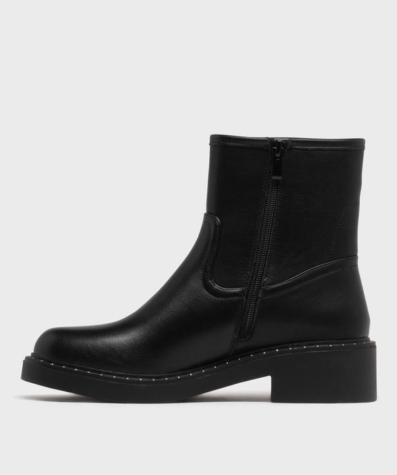 Boots zippées à clous et à petit talon femme vue4 - 5 MILES - GEMO