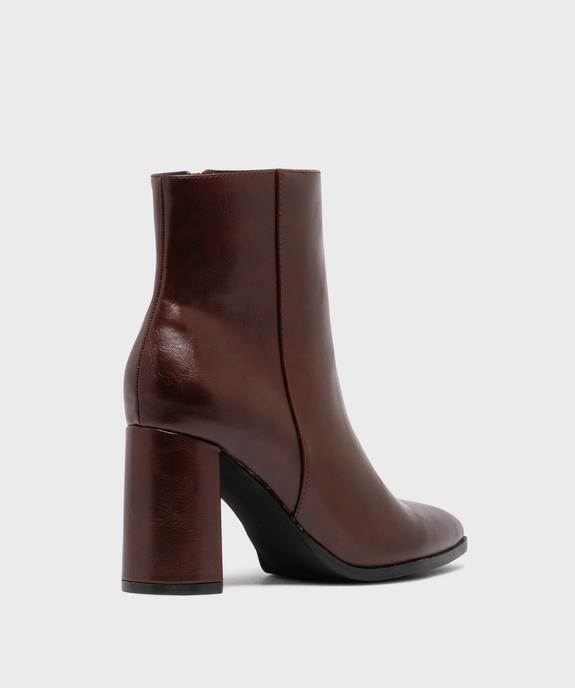 Boots à talon haut et bout pointu unies femme vue5 - FOLLOW ME - GEMO