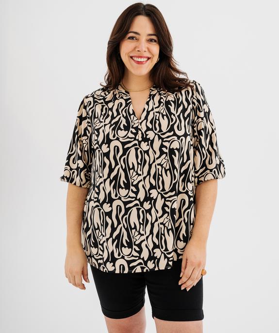 Bermuda à revers en coton stretch femme grande taille vue11 - GEMO 4G GT - GEMO