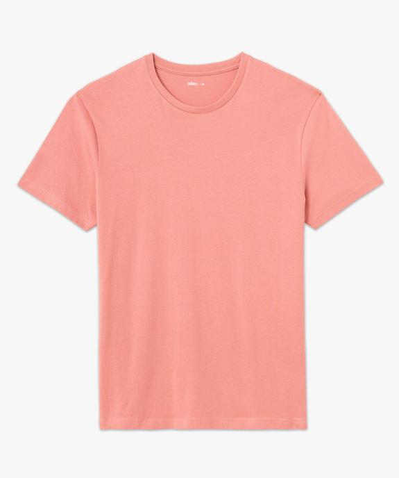 Tee-shirt à manches courtes et col rond homme vue4 - GEMO 4G HOMME - GEMO