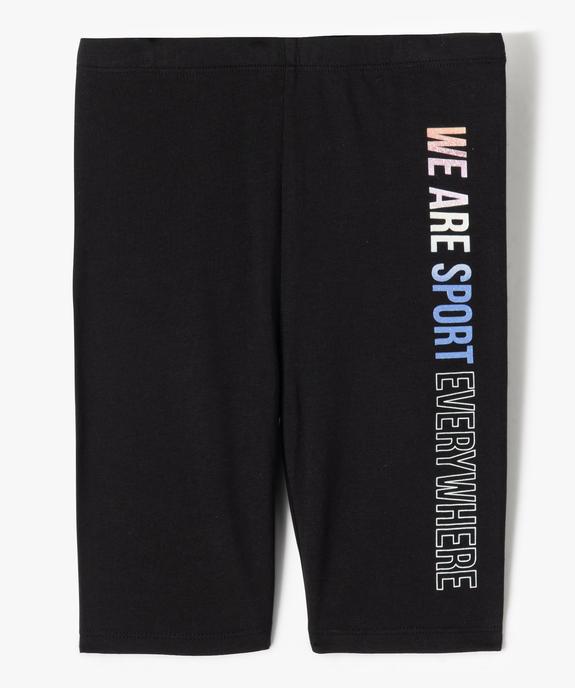 Leggings fille court avec inscriptions pailletées vue1 - GEMO (ENFANT) - GEMO