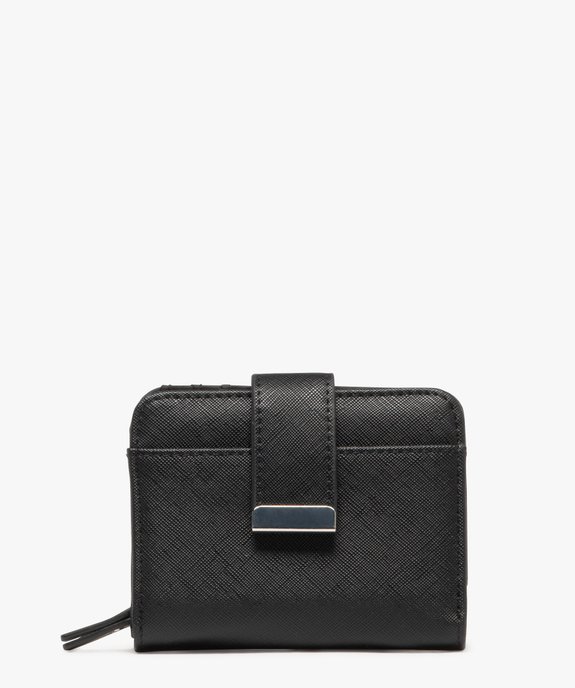 Portefeuille compact fermeture par zip et bouton pression femme vue1 - GEMO (ACCESS) - GEMO