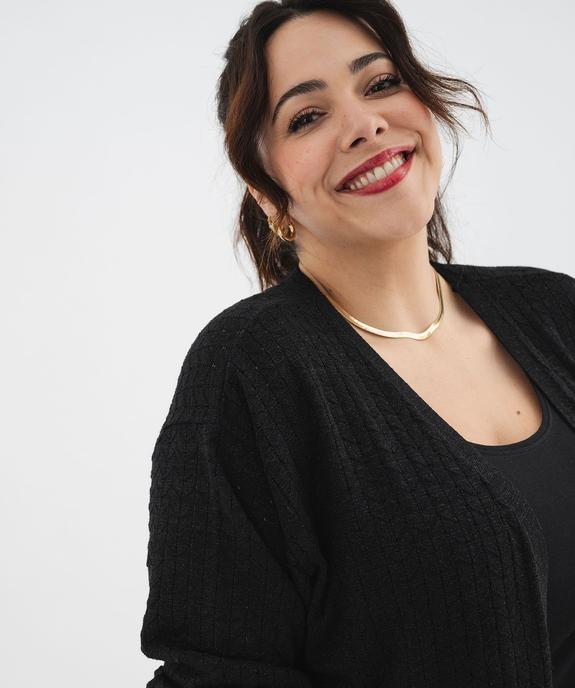 Gilet en maille fantaisie pailletée femme grande taille vue2 - GEMO (G TAILLE) - GEMO