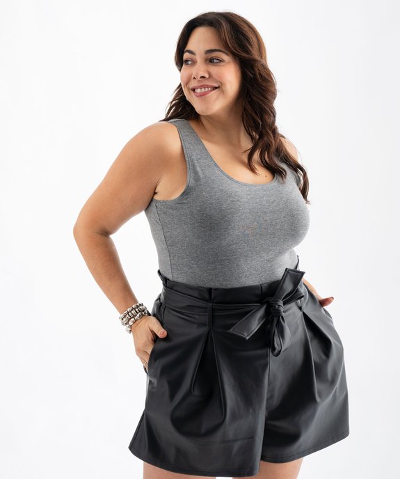 Débardeur à col rond uni femme grande taille vue5 - GEMO 4G GT - GEMO