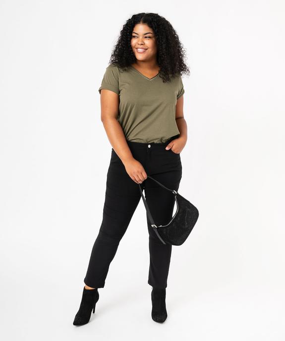 Pantacourt femme grande taille en toile extensible vue5 - GEMO (G TAILLE) - GEMO