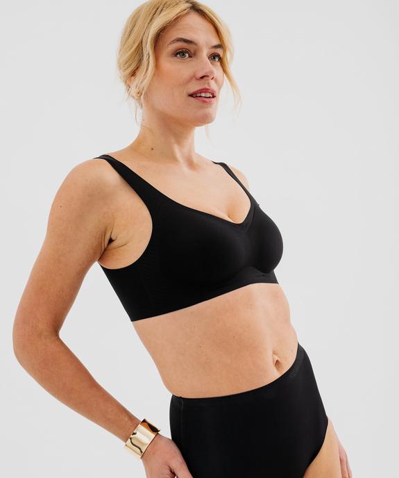 Soutien-gorge triangle en microfibre avec mousses amovibles femme vue2 - GEMO(HOMWR FEM) - GEMO