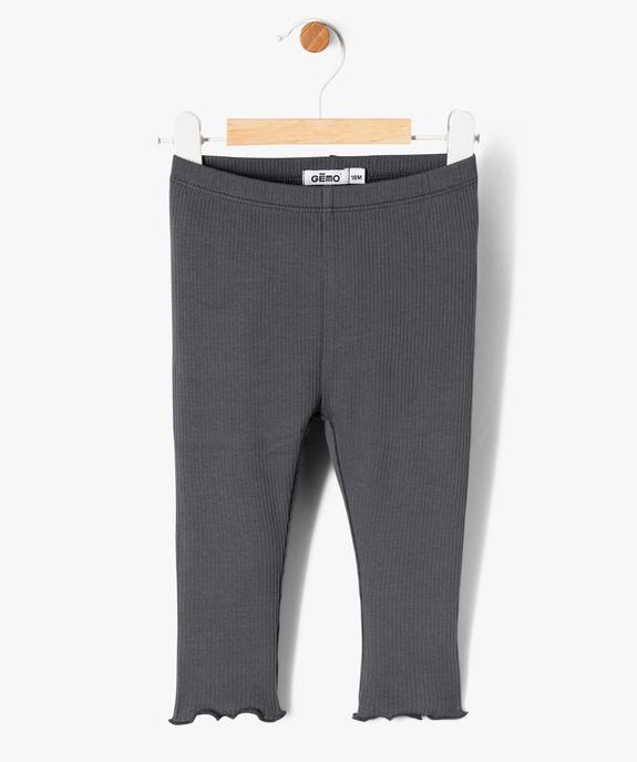 Legging en maille côtelée avec bas froncé bébé fille  vue1 - GEMO 4G BEBE - GEMO
