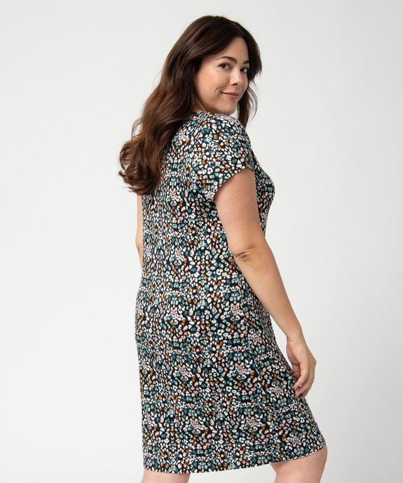 Nuisette femme femme grande taille à manches courtes et col V en dentelle vue3 - GEMO(HOMWR FEM) - GEMO