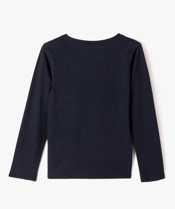 Tee-shirt à manches longues avec inscription fille vue3 - PREMIER PRIX BY GEMO - GEMO