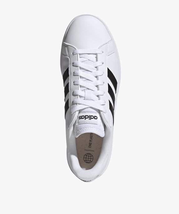 Baskets basses à bandes contrastées homme - Adidas Grand Court Base vue5 - ADIDAS - GEMO