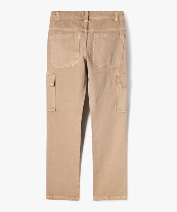 Jean cargo coupe droite garçon vue3 - GEMO 4G GARCON - GEMO