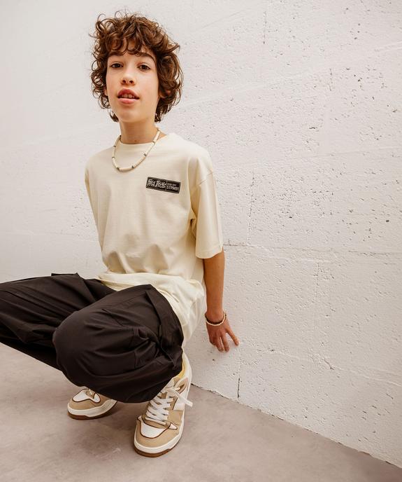 Pantalon cargo large à enfiler garçon vue8 - GEMO (JUNIOR) - GEMO