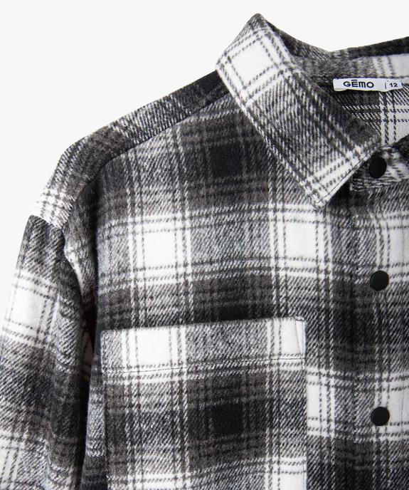 Chemise garçon à carreaux aspect flanelle  vue3 - GEMO (JUNIOR) - GEMO