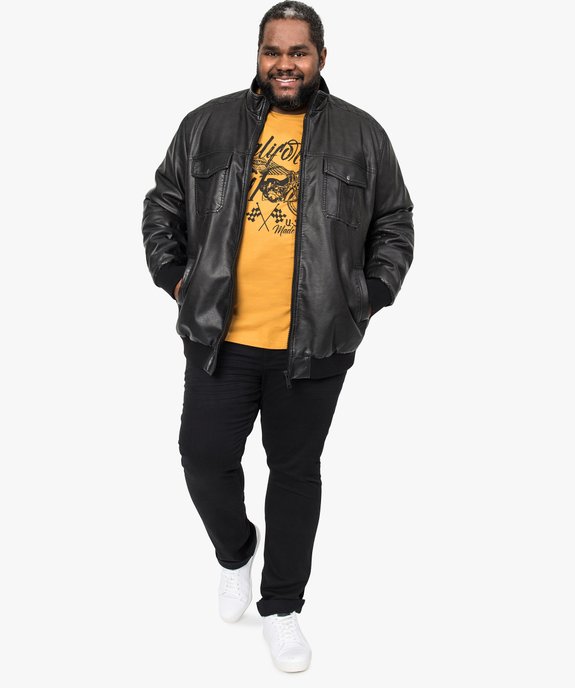 Blouson à doublure matelassé avec finitions côtelées vue5 - GEMO (G TAILLE) - GEMO
