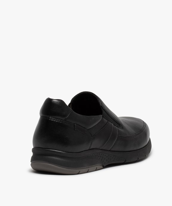 Mocassins homme confort dessus cuir uni vue4 - GEMO (CONFORT) - GEMO