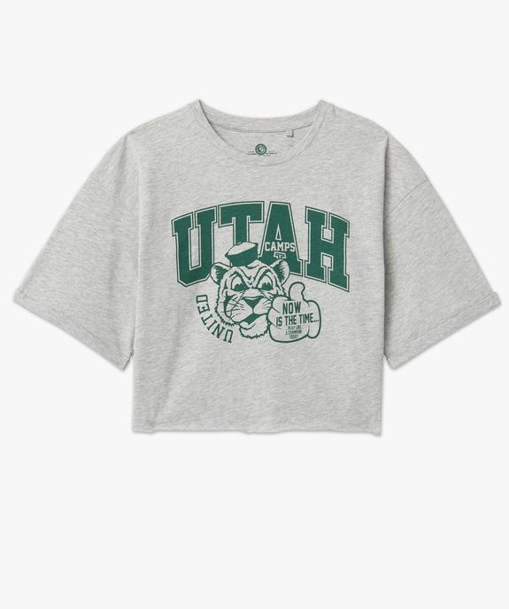 Tee-shirt femme court avec manches oversize - Camps United vue4 - CAMPS UNITED - GEMO