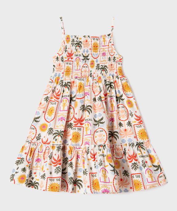 Robe à bretelles, smocks et volants fille vue5 - GEMO 4G FILLE - GEMO