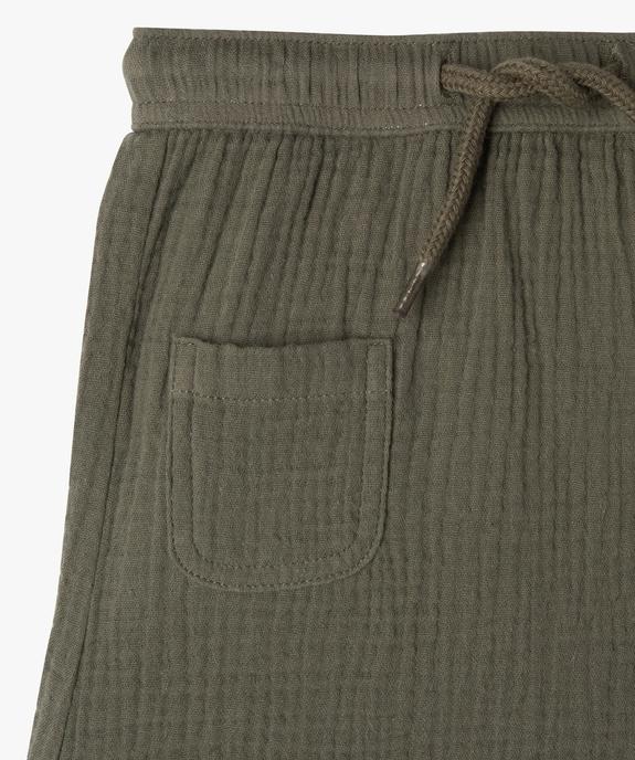 Ensemble 2 pièces en gaze de coton bébé garçon short + tee-shirt vue3 - GEMO(BEBE DEBT) - GEMO