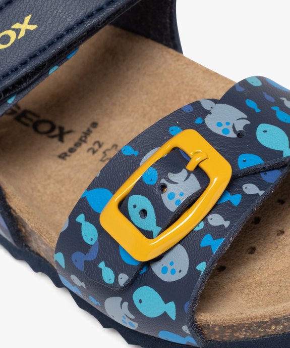 Sandales imprimées à scratch et à boucle bébé garçon - Geox vue6 - GEOX - GEMO