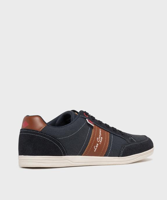 Baskets homme en toile basse style denim à bande contrastante - Lee Cooper vue4 - LEE COOPER - GEMO