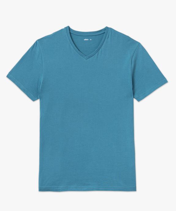 Tee-shirt à manches courtes et col V homme vue4 - GEMO 4G HOMME - GEMO