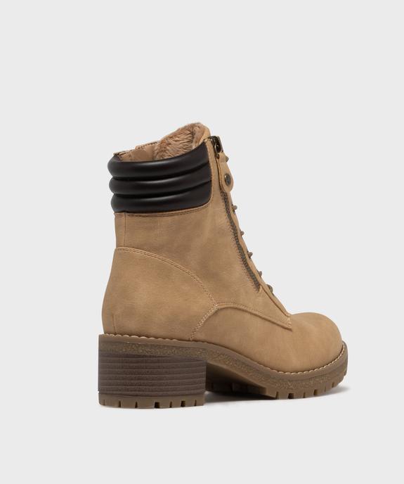 Boots casual à talon et semelle crantée femme vue4 - VALENTINA BALDA - GEMO