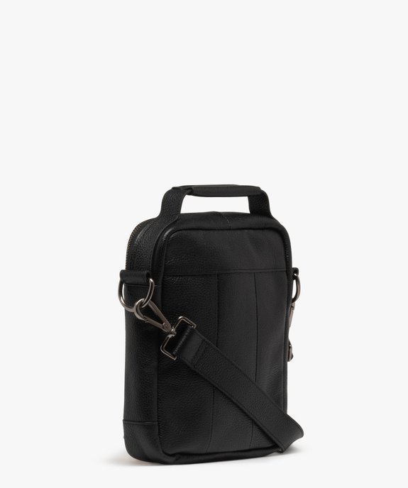 Sac pochette en cuir à bandoulière ajustable homme vue2 - GEMO (ACCESS) - GEMO