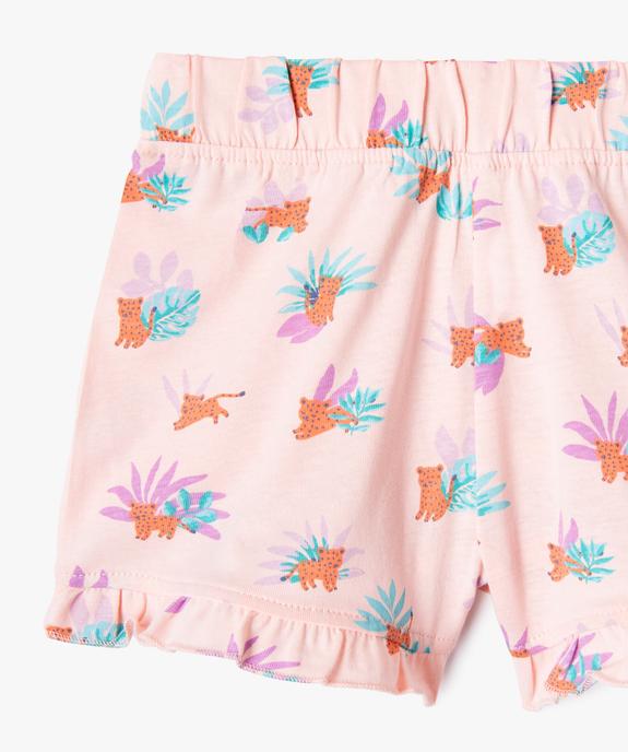 Pyjashort 2 pièces avec motifs félins bébé fille vue2 - GEMO 4G BEBE - GEMO