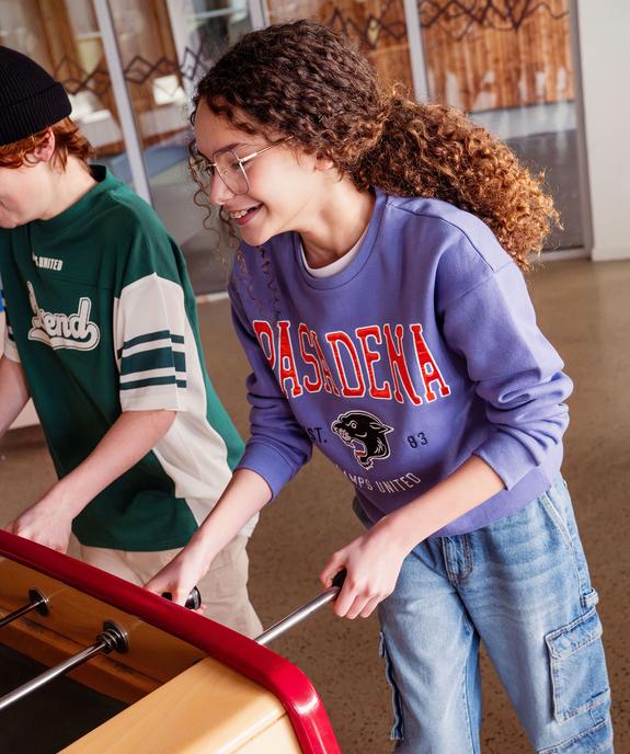 Sweat avec inscription brodée fille - Camps United vue1 - CAMPS GEMO FOR GOOD - GEMO