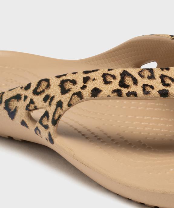 Tongs Flip à motif léopard femme - Crocs vue6 - CROCS - GEMO