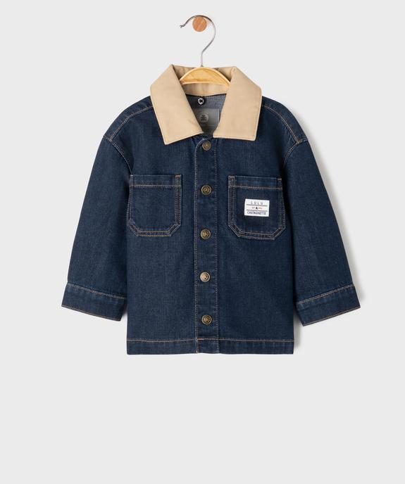 Veste en jean à boutons-pression et col fantaisie amovible bébé garçon - LuluCastagnette vue2 - LULUCASTAGNETTE - GEMO