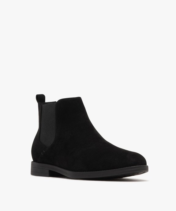 Boots homme Chelsea en suédine avec bout amande vue3 - MARIO BALDANO - GEMO