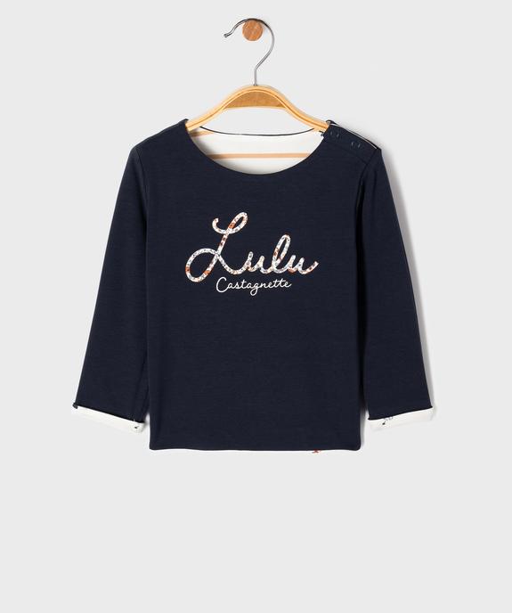 Tee-shirt manches longues réversible bébé fille - LuluCastagnette vue2 - LULU CASTAGNETTE GEMO FOR GOOD - GEMO