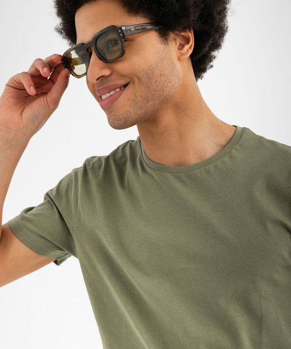 Tee-shirt à manches courtes et col rond homme vue2 - GEMO 4G HOMME - GEMO