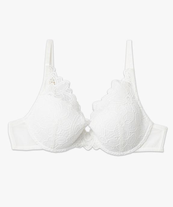 Soutien-gorge corbeille à armatures en dentelle et tulle vue4 - GEMO(HOMWR FEM) - GEMO