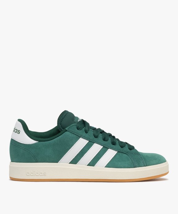 Baskets homme en cuir suédé style rétro et à bandes latérales Grand Court 2000 - Adidas vue2 - ADIDAS - GEMO