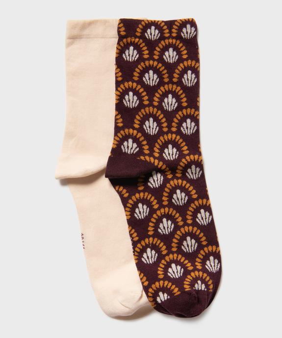 Chaussettes à motifs fleuris femme (lot de 2) vue1 - GEMO(HOMWR FEM) - GEMO