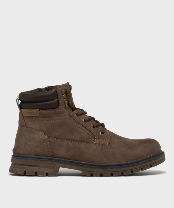 Boots à semelle crantée et doublure chaude double fermeture homme - Urban Step vue1 - URBAN STEPS GEMO FOR GOOD - GEMO