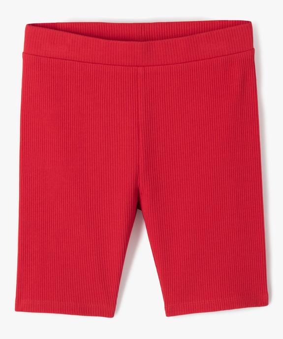 Short fille cycliste en maille côtelée vue1 - GEMO 4G FILLE - GEMO