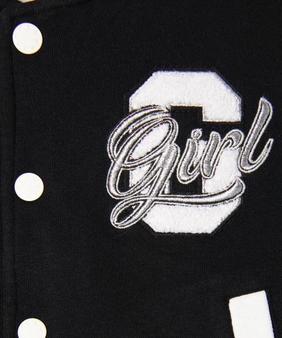 Blouson en molleton et fermeture pressionnée fille vue4 - GEMO (ENFANT) - GEMO