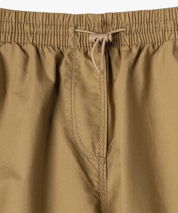 Pantalon cargo parachute en toile fine fille vue4 - GEMO 4G FILLE - GEMO