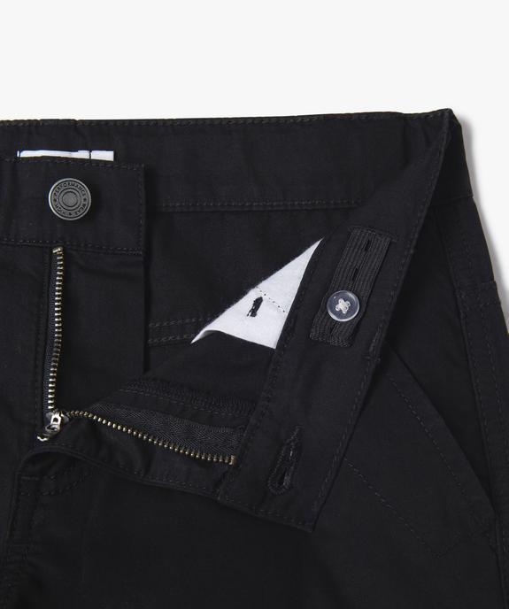 Bermuda cargo en twill uni coupe Regular garçon vue3 - GEMO 4G GARCON - GEMO