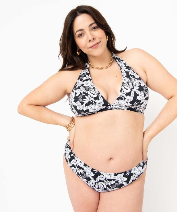Haut de maillot de bain femme grande taille forme triangle foulard vue3 - GEMO 4G FEMME - GEMO