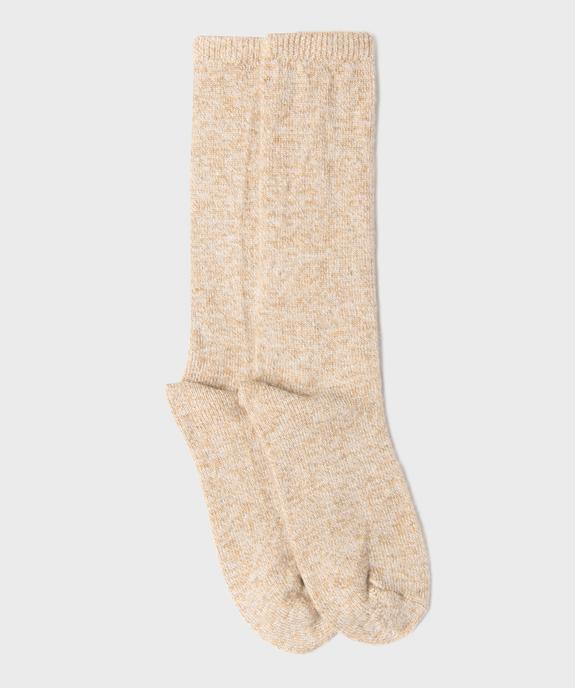 Chaussettes hautes unies femme vue1 - GEMO(HOMWR FEM) - GEMO