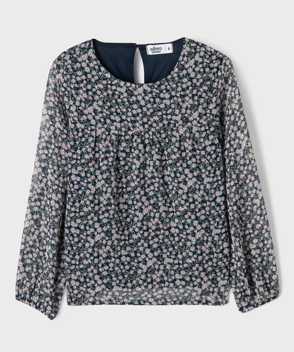 Blouse en voile à manches longues fille vue1 - GEMO 4G FILLE - GEMO