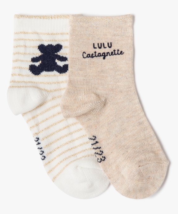 Chaussettes pailletées bébé fille (lot de 2) - LuluCastagnette vue1 - LULUCASTAGNETTE - GEMO