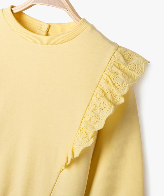 Sweat ample à broderie anglaise bébé fille vue2 - GEMO 4G BEBE - GEMO