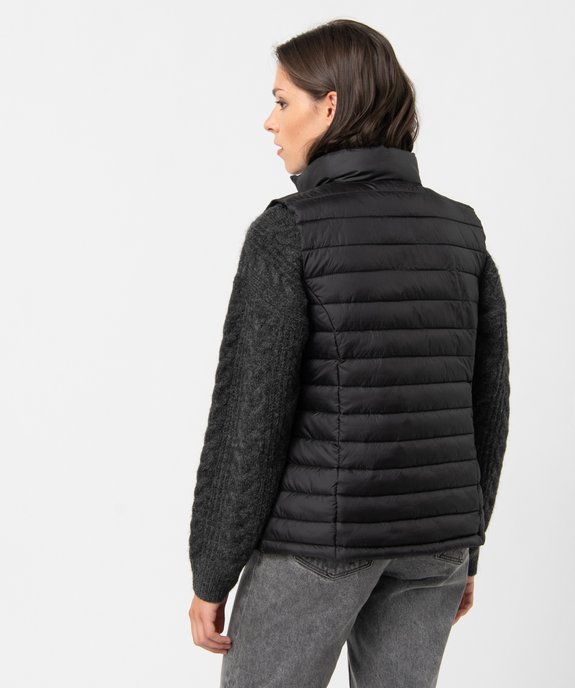 Doudoune sans manches avec col montant femme vue3 - GEMO 4G FEMME - GEMO