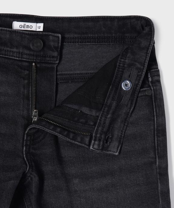 Bermuda en jean stretch coupe slim taille ajustable garçon vue2 - GEMO (JUNIOR) - GEMO